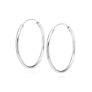 Cercei rotunzi argint Ø30 mm x 1,5 mm Creole DiAmanti KSZ1530ER-DIA (Argint 925‰ 1,7 g.)